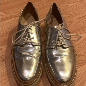 Zara Women Oxford platform shoes